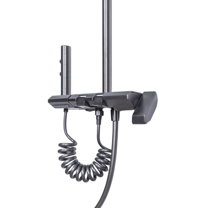 Coloana de dus, cu para fixa si para mobila, Naimeed D6138, 4 functii, otel inoxidabil, Argintiu