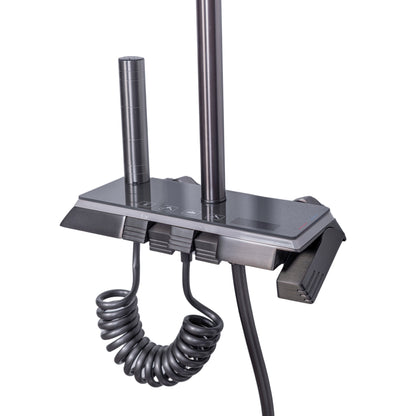 Coloana de dus, cu para fixa si para mobila, Naimeed D6143, 4 functii, otel inoxidabil, Argintiu