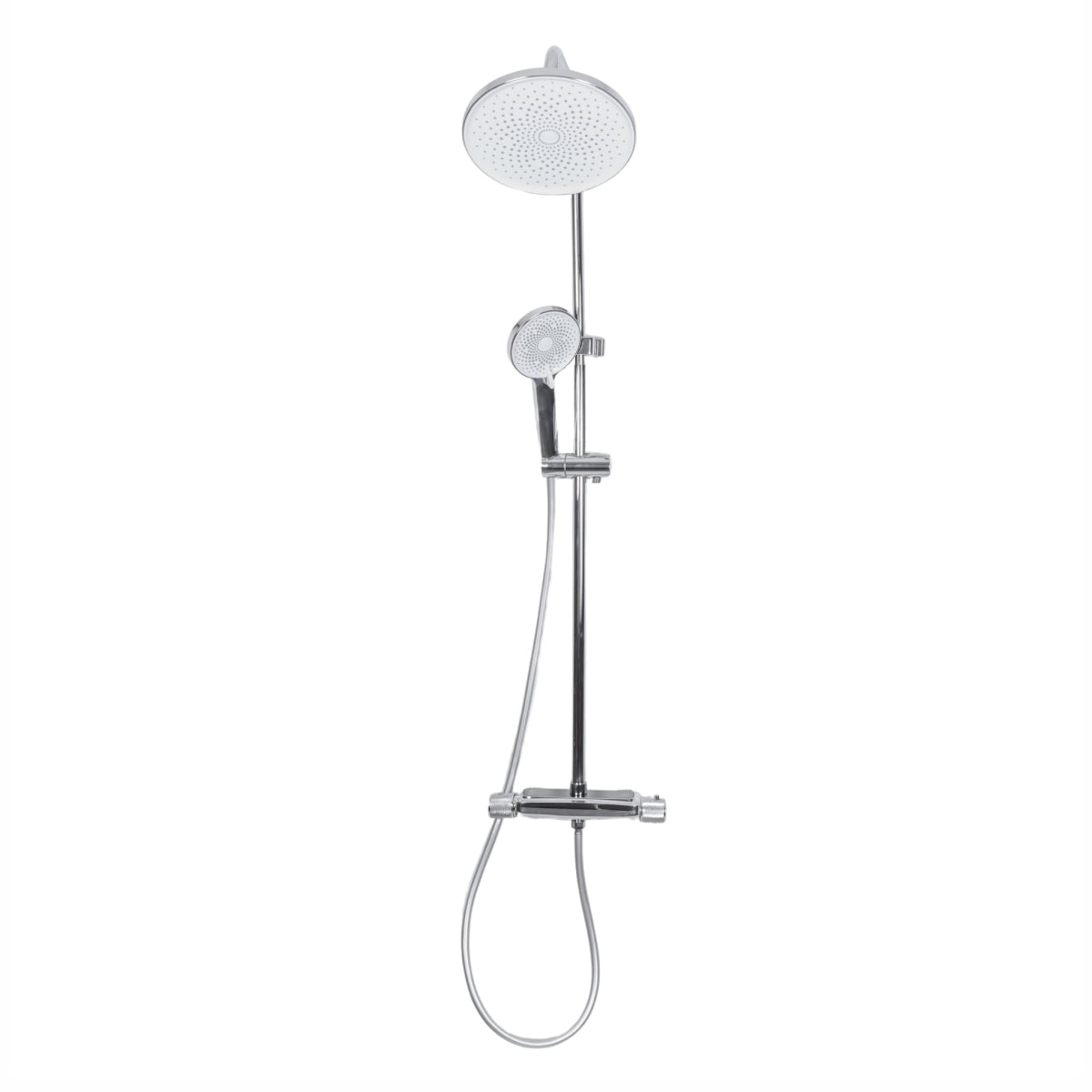 Coloana de dus, cu para fixa si para mobila, Naimeed D6148, 3 functii, otel inoxidabil, Argintiu