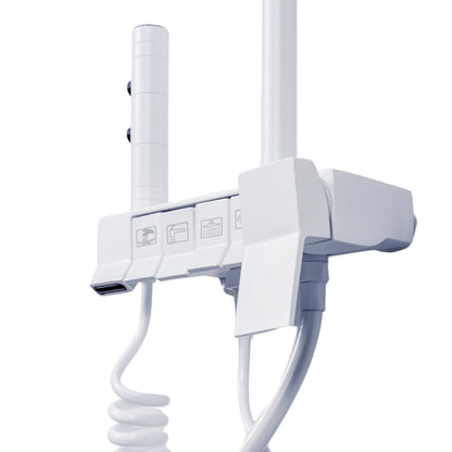 Coloana de dus, cu para fixa si para mobila, Naimeed D6149, 4 functii, otel inoxidabil, Alb