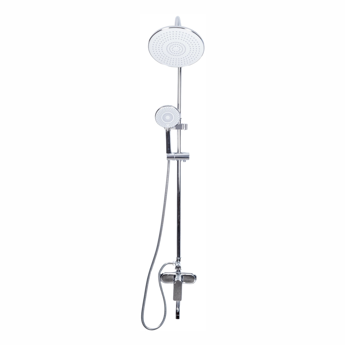 Coloana de dus, cu para fixa si para mobila, Naimeed D6152, 3 functii, otel inoxidabil, Argintiu
