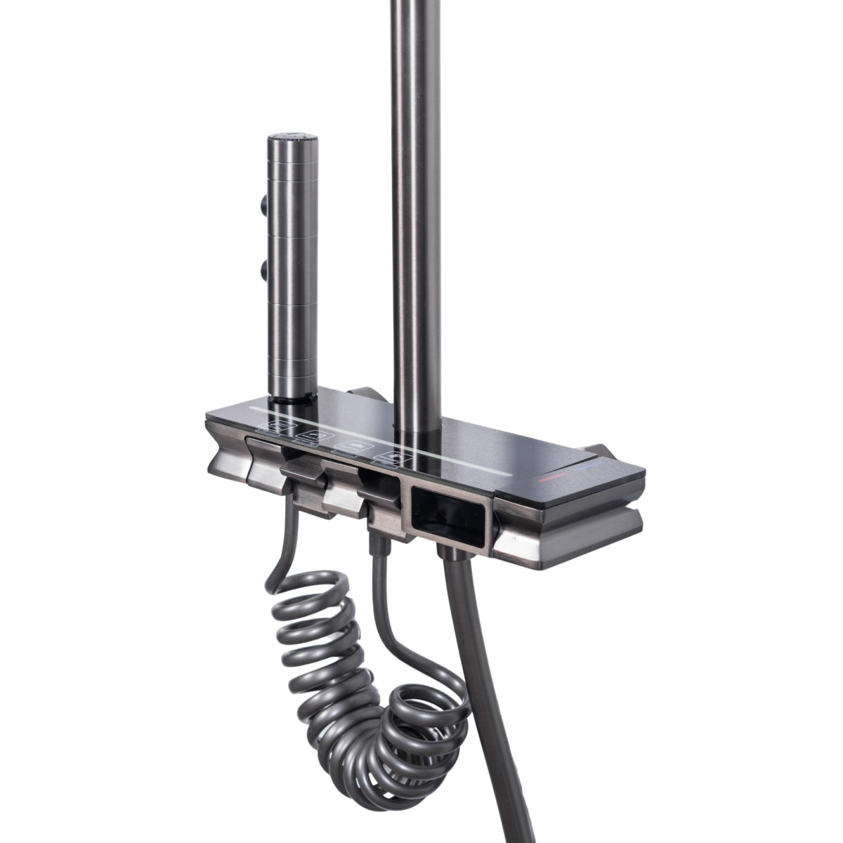 Coloana de dus, cu para fixa si para mobila, Naimeed D6158, 4 functii, otel inoxidabil, Argintiu