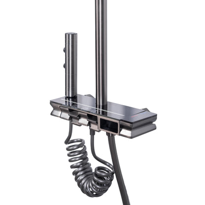 Coloana de dus, cu para fixa si para mobila, Naimeed D6158, 4 functii, otel inoxidabil, Argintiu