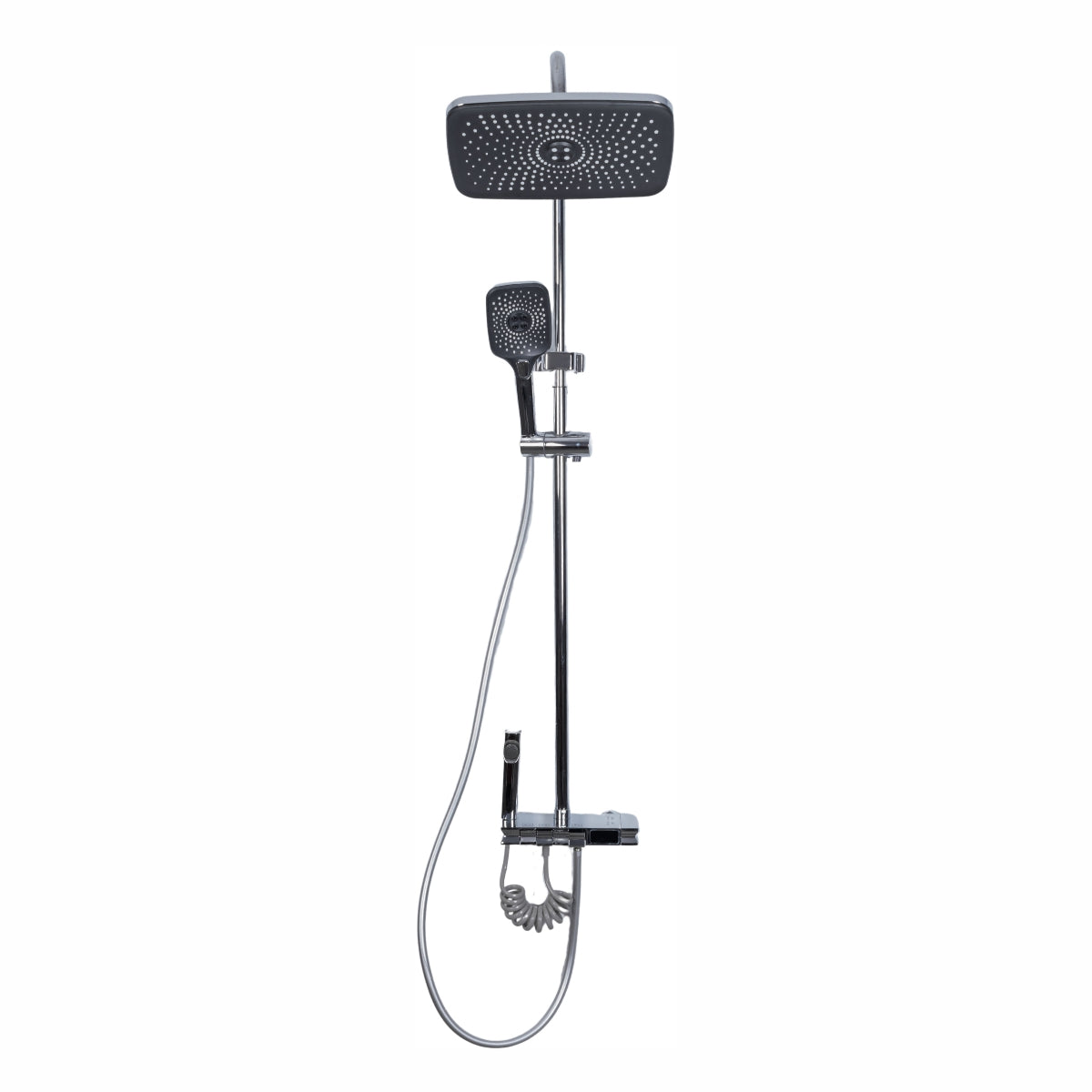 Coloana de dus, cu para fixa si para mobila, Naimeed D6161, 4 functii, otel inoxidabil, Argintiu