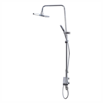 Coloana de dus, cu para fixa si para mobila, Naimeed D6161, 4 functii, otel inoxidabil, Argintiu