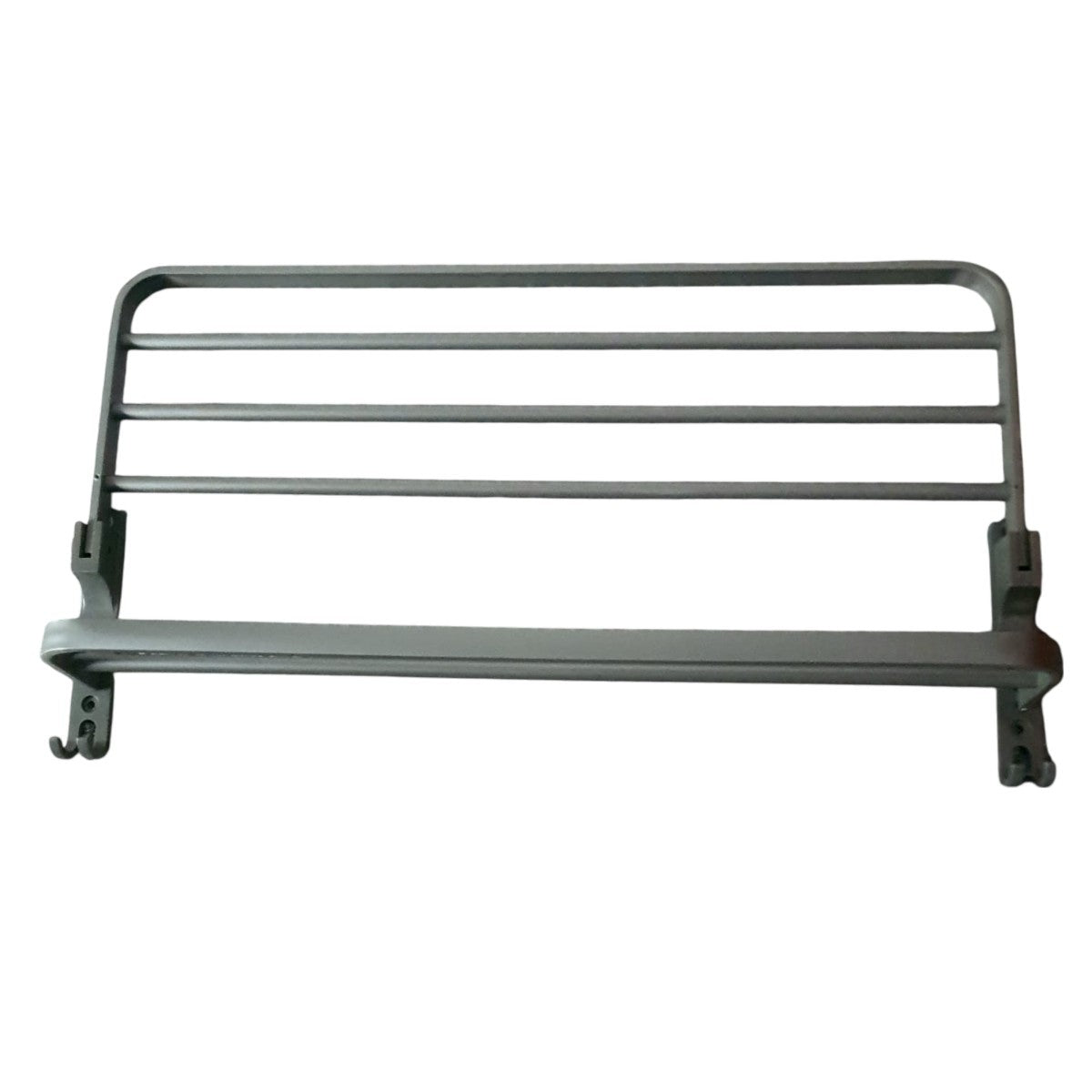 Suport  multifunctional din aluminiu cu raft si carlige integrate, Naimeed D6163, Gri