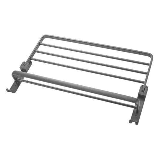 Suport  multifunctional din aluminiu cu raft si carlige integrate, Naimeed D6163, Gri