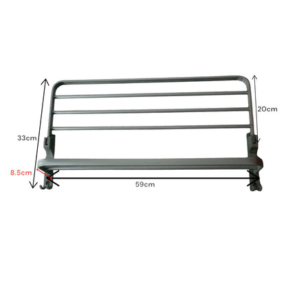 Suport  multifunctional din aluminiu cu raft si carlige integrate, Naimeed D6163, Gri