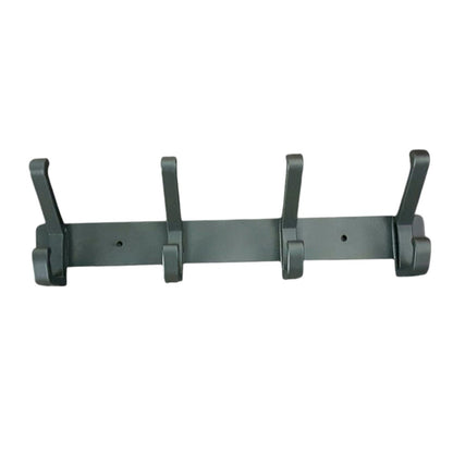 Cuier de perete modern cu 4 carlige duble, aluminiu, Naimeed D6167, Gri