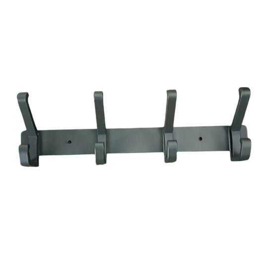 Cuier de perete modern cu 4 carlige duble, aluminiu, Naimeed D6167, Gri