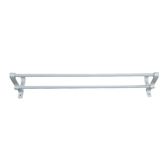 Suport dublu pentru prosoape, aluminiu, 58x12.5cm, Naimeed D6170, Argintiu