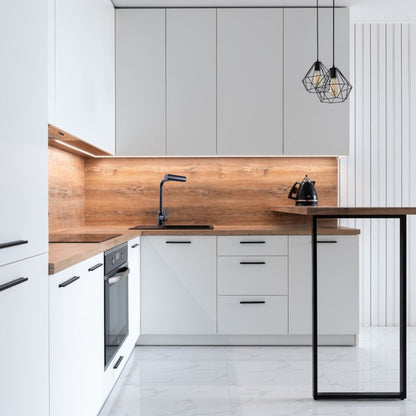 Baterie chiuveta de bucatarie, rotire 360°, multifunctionala, cu design modern, Naimeed D6182, Negru mat