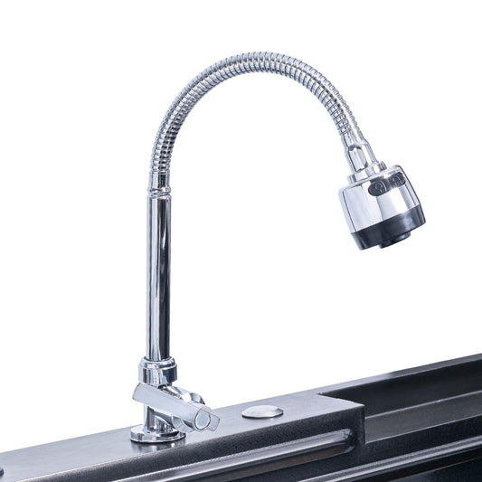 Baterie chiuveta pentru o singura alimentare cu apa, (cald sau rece), rotire 360°, cu doua moduri de jet ajustabil, Naimeed D6183, Argintiu