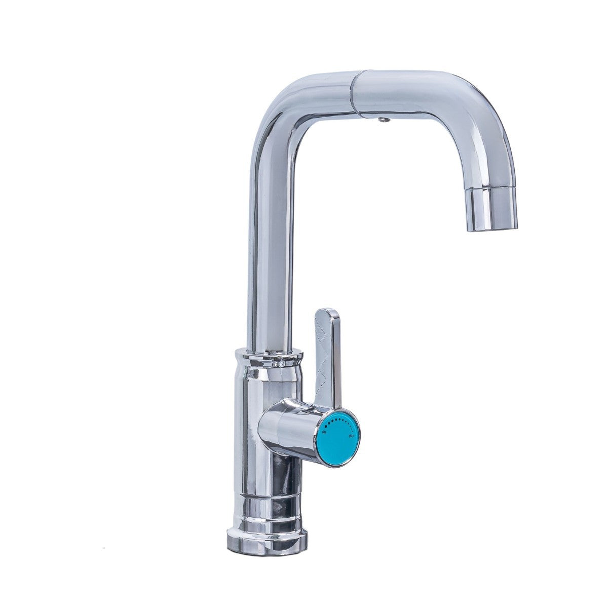 Baterie chiuveta pentru o singura alimentare cu apa, (cald sau rece), rotire 360°, Naimeed D6187, Argintiu