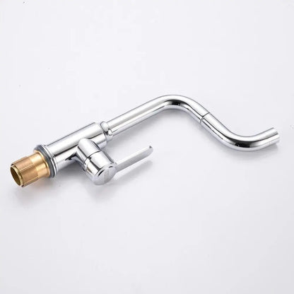 Baterie chiuveta pentru o singura alimentare cu apa, (cald sau rece), rotire 360°, Naimeed D6187, Argintiu