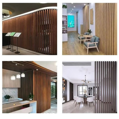 Set 5 profile Rectangular Decorativ Ranforsat WPC, Naimeed D6210, 260x10x5cm, Alb marmura