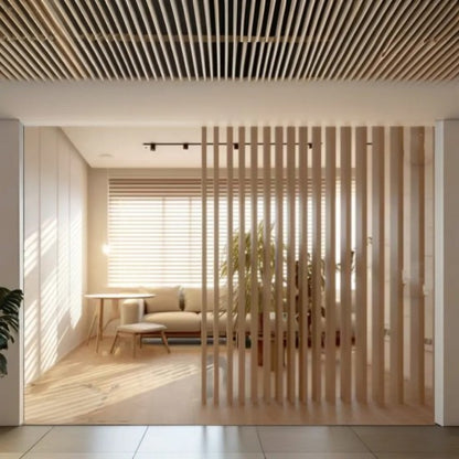 Set 5 profile Rectangular Decorativ Ranforsat WPC, Naimeed D6207, 260x10x5cm, Crem