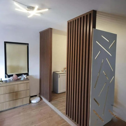 Set 5 profile Rectangular Decorativ Ranforsat WPC, Naimeed D6208, 260x10x5cm, Maro