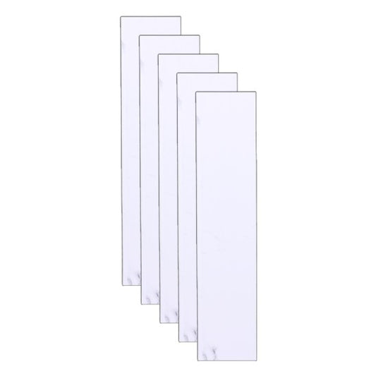 Set 5 profile Rectangular Decorativ Ranforsat WPC, Naimeed D6210, 260x10x5cm, Alb marmura