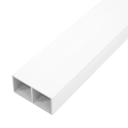 Set 5 profile Rectangular Decorativ Ranforsat WPC, Naimeed D6211, 260x10x5cm, Alb