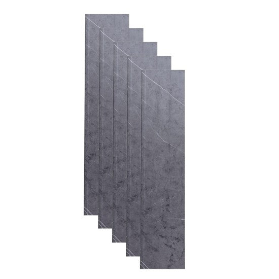 Set 5 profile Rectangular Decorativ Ranforsat WPC, Naimeed D6212, 260x10x5cm, Gri marmura