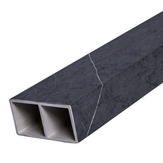 Set 5 profile Rectangular Decorativ Ranforsat WPC, Naimeed D6212, 260x10x5cm, Gri marmura