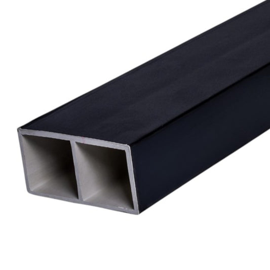 Set 5 profile Rectangular Decorativ Ranforsat WPC, Naimeed D6213, 260x10x5cm, Negru