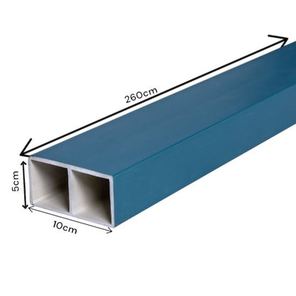 Set 5 profile Rectangular Decorativ Ranforsat WPC, Naimeed D6215, 260x10x5cm, Albastru