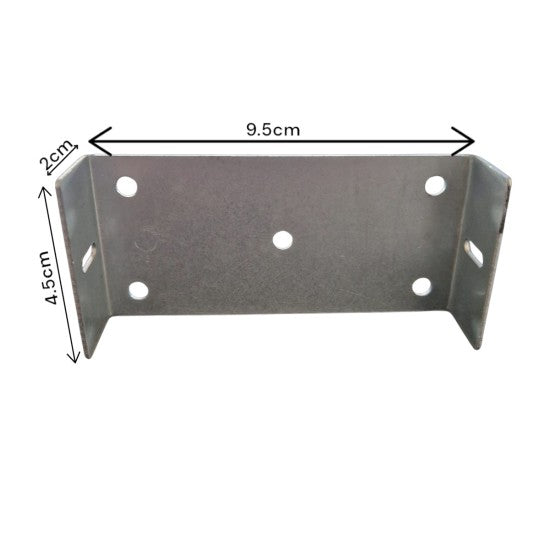Suport interior pentru profil Rectangular WPC, Naimeed D6216, 9.5x4.5x2cm, Gri