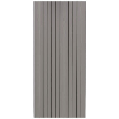 Set 5 panouri decorative, riflaj WPC, cu 6 caneluri, Naimeed D6221, 260x17x1.8cm, Gri deschi