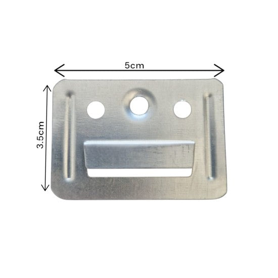 Clip de fixare pentru panou WPC, Naimeed D6229, 5x3.5cm, Gri