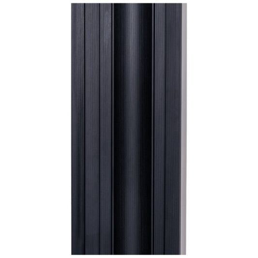 Set 5 panouri decorative, riflaj WPC, Naimeed D6227, 260x18x1.8cm, Negru