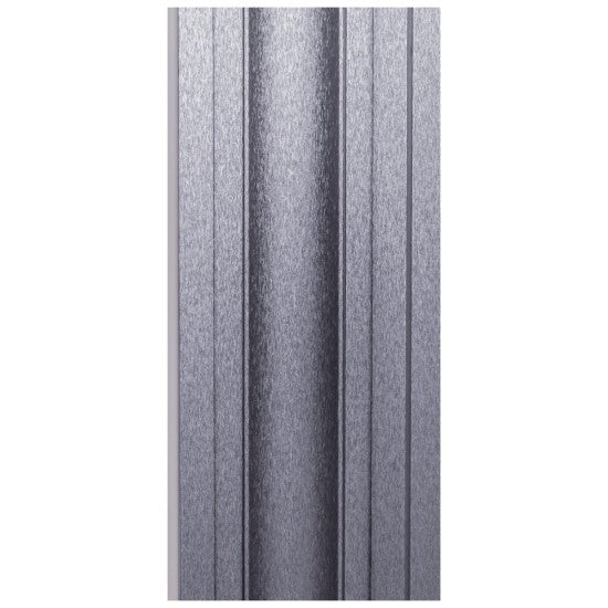 Set 5 panouri decorative, riflaj WPC, Naimeed D6228, 260x18x1.8cm, Gri metalizat