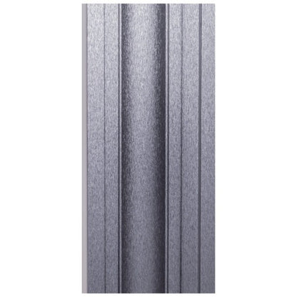 Set 5 panouri decorative, riflaj WPC, Naimeed D6228, 260x18x1.8cm, Gri metalizat