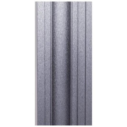 Set 5 panouri decorative, riflaj WPC, Naimeed D6228, 260x18x1.8cm, Gri metalizat