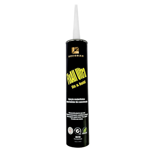 Adeziv pentru panouri decorative, WPC, riflaje, Naimeed D6230, Transparent, 310ml