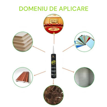 Adeziv pentru panouri decorative, WPC, riflaje, Naimeed D6230, Transparent, 310ml