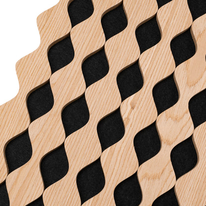 Panou riflaj acustic decorativ, MDF si pasla, Naimeed D6233, 240x30x1.8cm, Castan