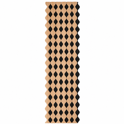 Panou riflaj acustic decorativ, MDF si pasla, Naimeed D6233, 240x30x1.8cm, Castan