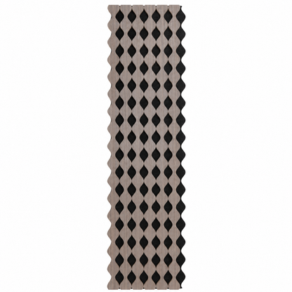 Panou riflaj acustic decorativ, MDF si pasla, Naimeed D6234, 240x30x1.8cm, Gri
