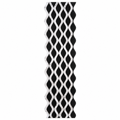 Panou riflaj acustic decorativ, MDF si pasla, Naimeed D6238, 240x30x1.8cm, Alb