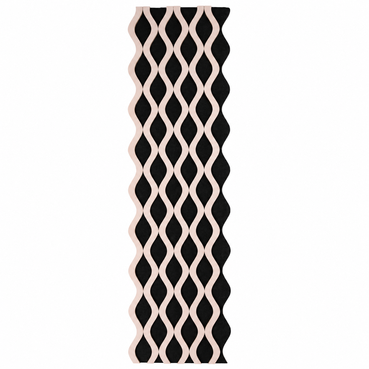 Panou riflaj acustic decorativ, MDF si pasla, Naimeed D6239, 240x30x1.8cm, Roz