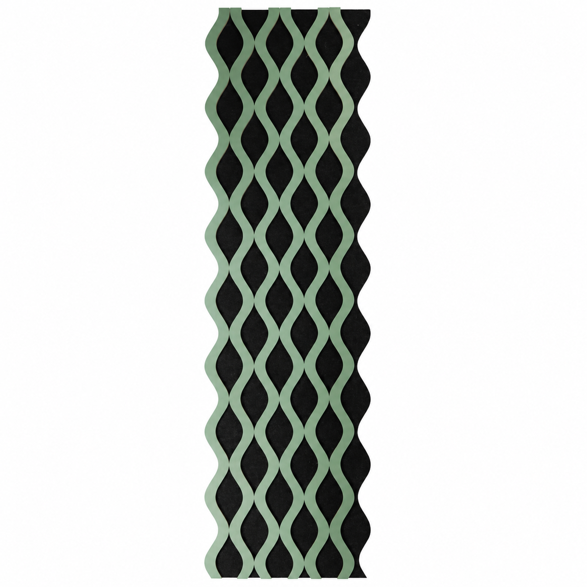 Panou riflaj acustic decorativ, MDF si pasla, Naimeed D6240, 240x30x1.8cm, Verde