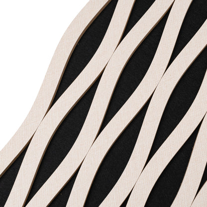 Panou riflaj acustic decorativ, MDF si pasla, Naimeed D6241, 240x30x1.8cm, Stejar
