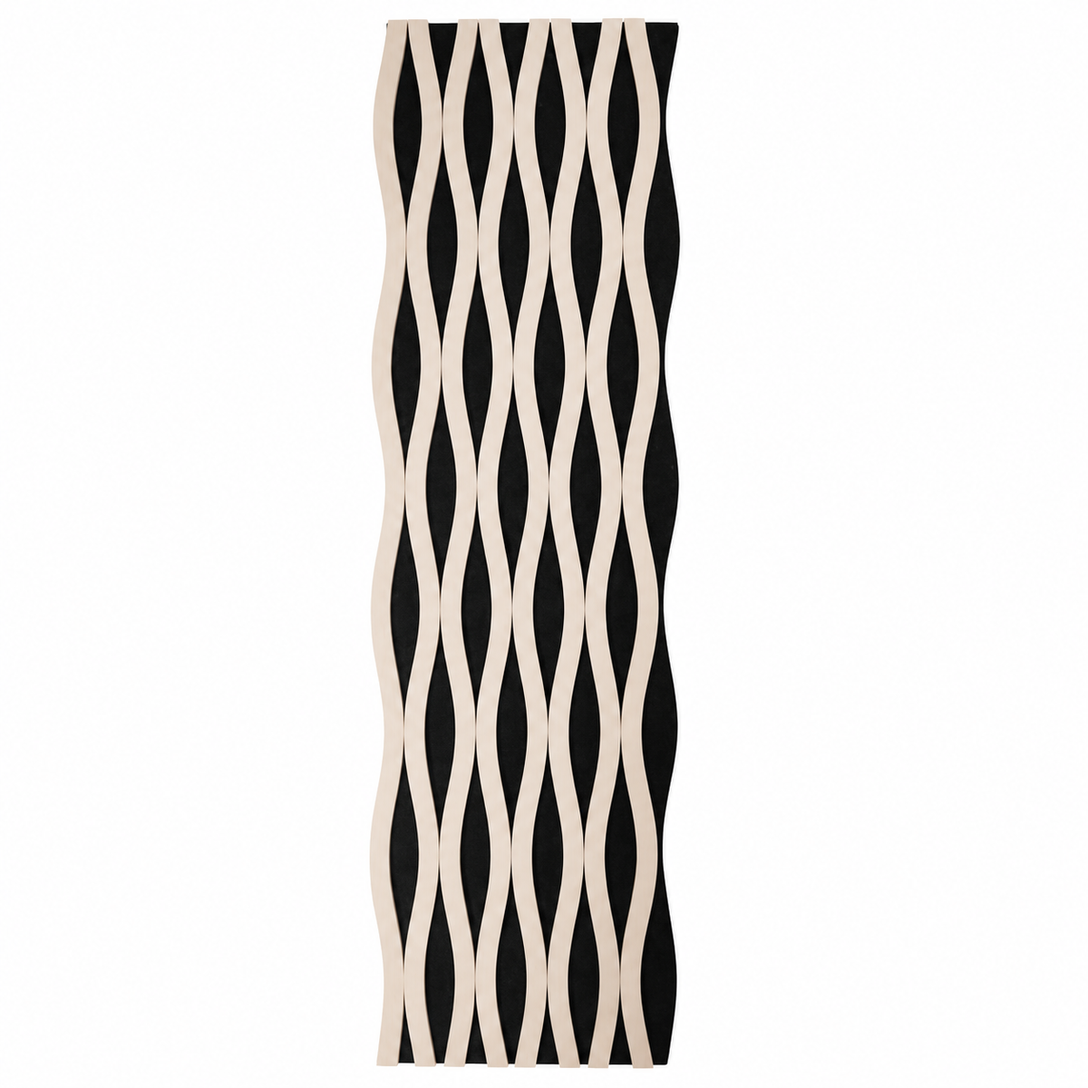 Panou riflaj acustic decorativ, MDF si pasla, Naimeed D6241, 240x30x1.8cm, Stejar