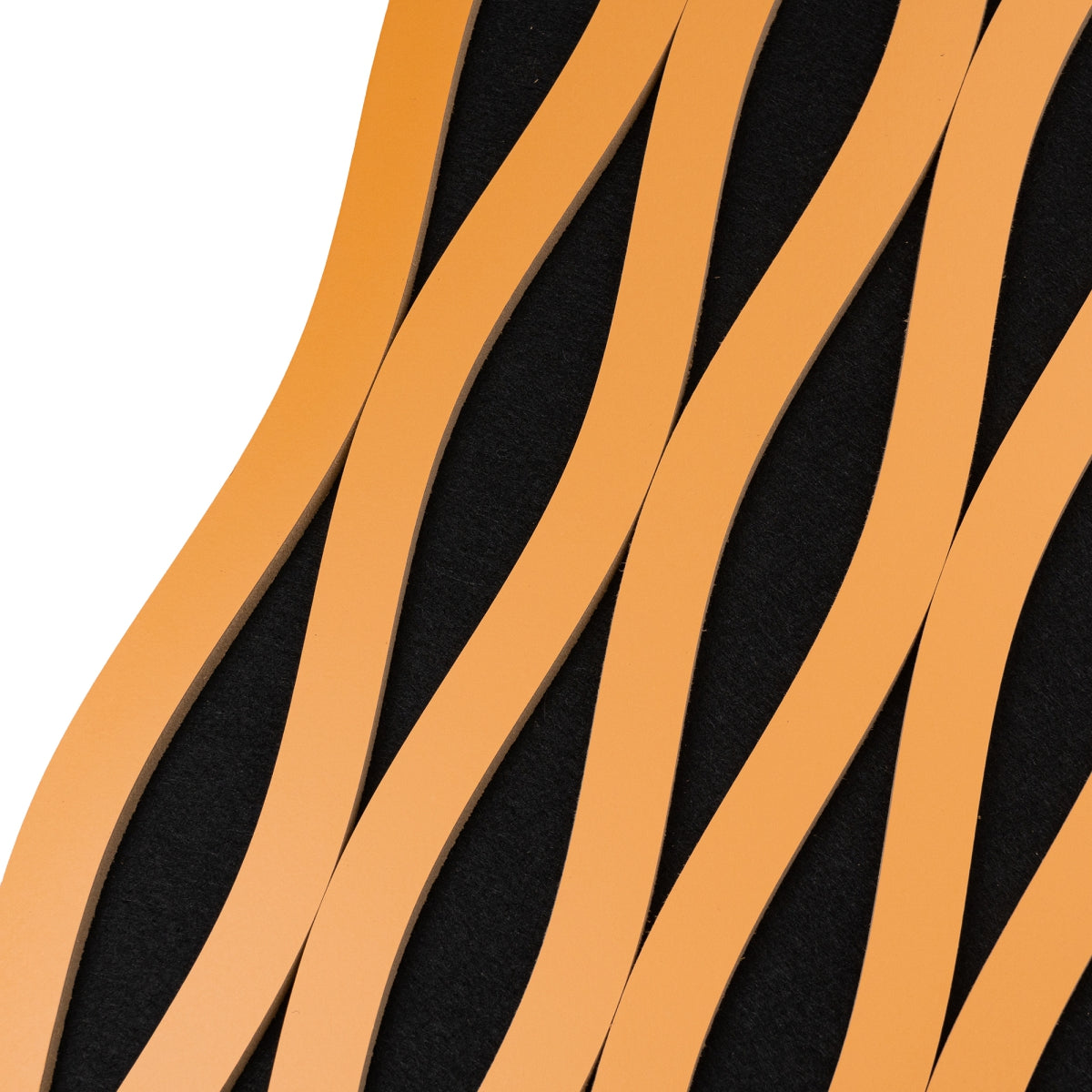 Set 6 Panouri riflaj acustic decorativ, MDF si pasla, Naimeed D6242, 240x30x1.8cm, Cires