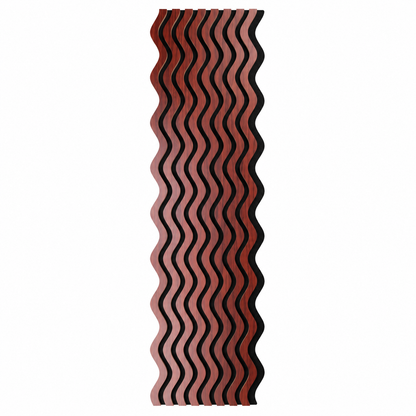 Panou riflaj acustic decorativ, MDF si pasla, Naimeed D6244, 240x30x1.8cm, Visiniu