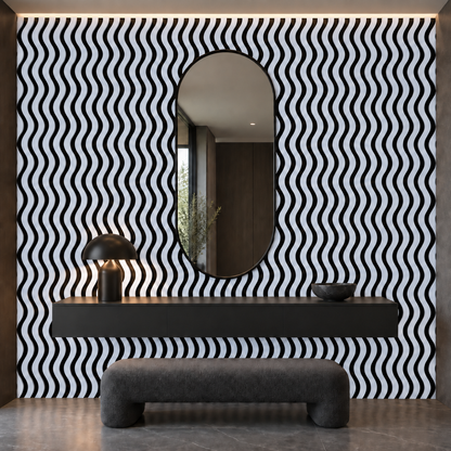 Panou riflaj acustic decorativ, MDF si pasla, Naimeed D6245, 240x30x1.8cm, Gri