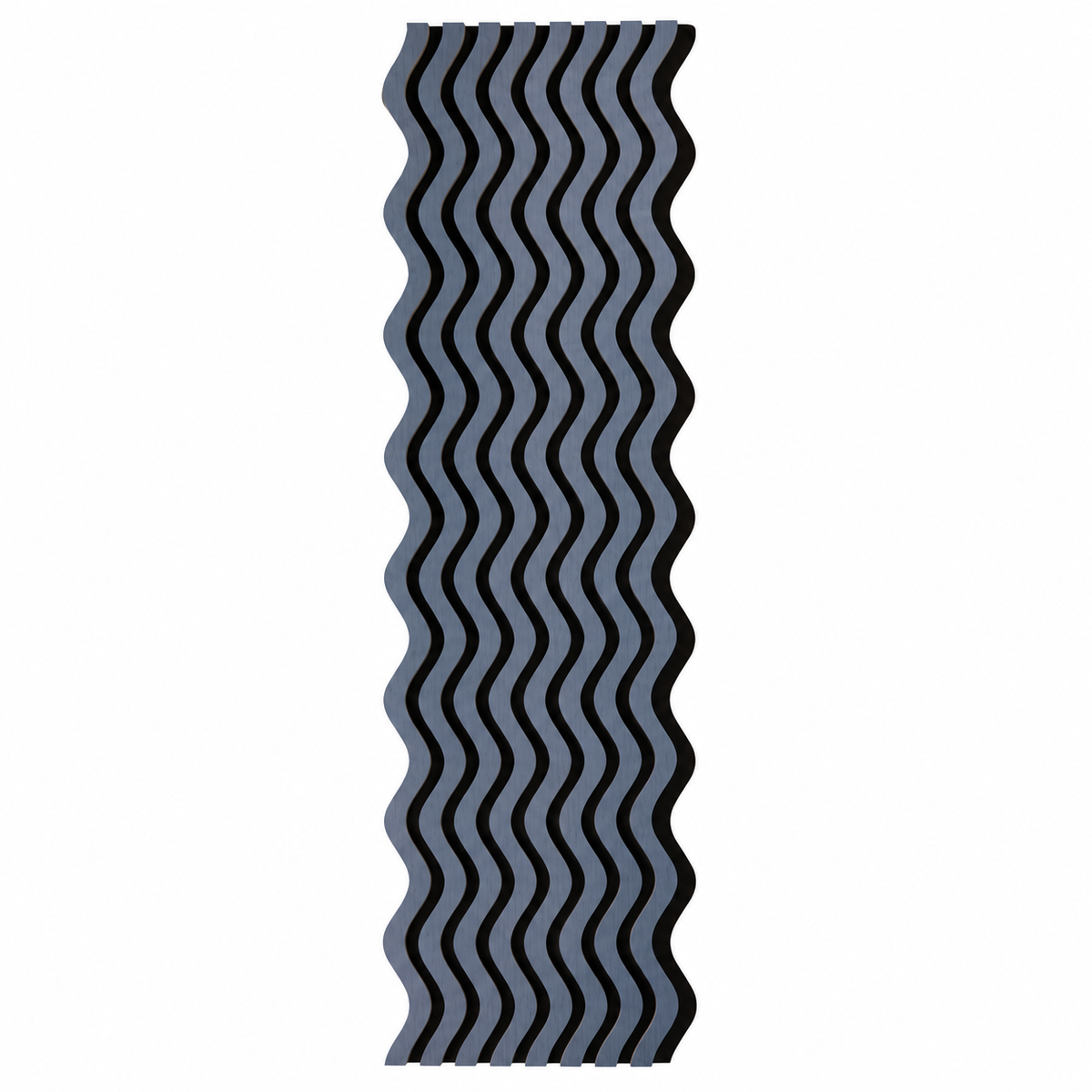 Panou riflaj acustic decorativ, MDF si pasla, Naimeed D6246, 240x30x1.8cm, Gri Inchis