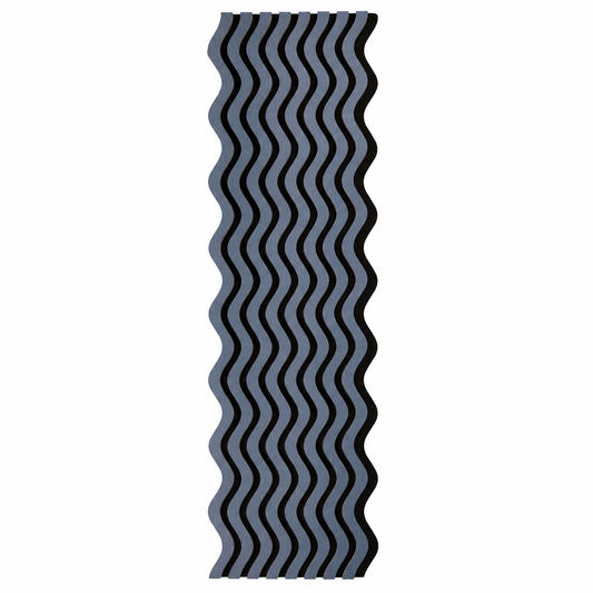 Panou riflaj acustic decorativ, MDF si pasla, Naimeed D6246, 240x30x1.8cm, Gri Inchis
